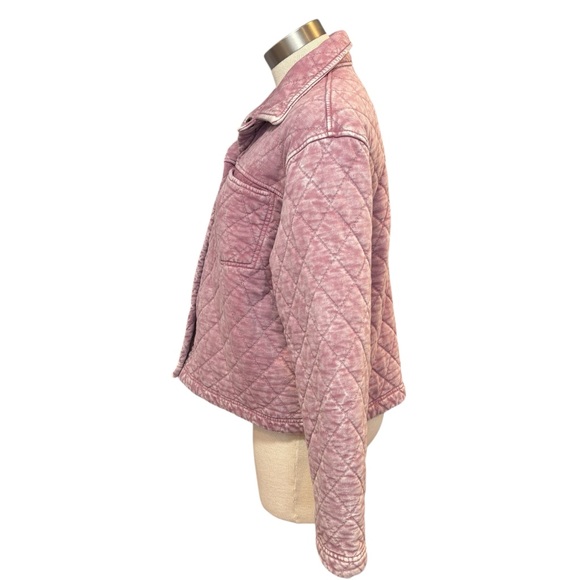 Jane and Delancey Womens Jacket Dusty Pink Quilted Puffer Sz. M - Picture 5 of 8